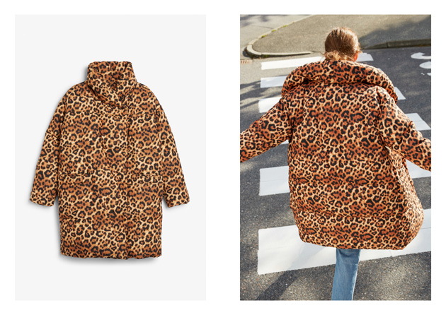 Monki deals leopard coat